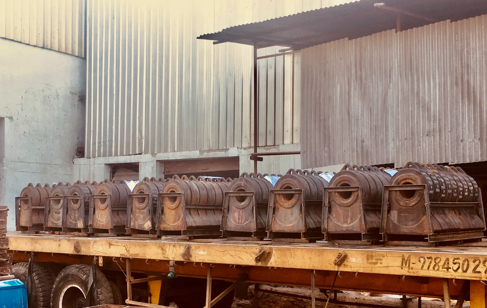 Finished shredder hammers loaded for despatch from Melco Precisions